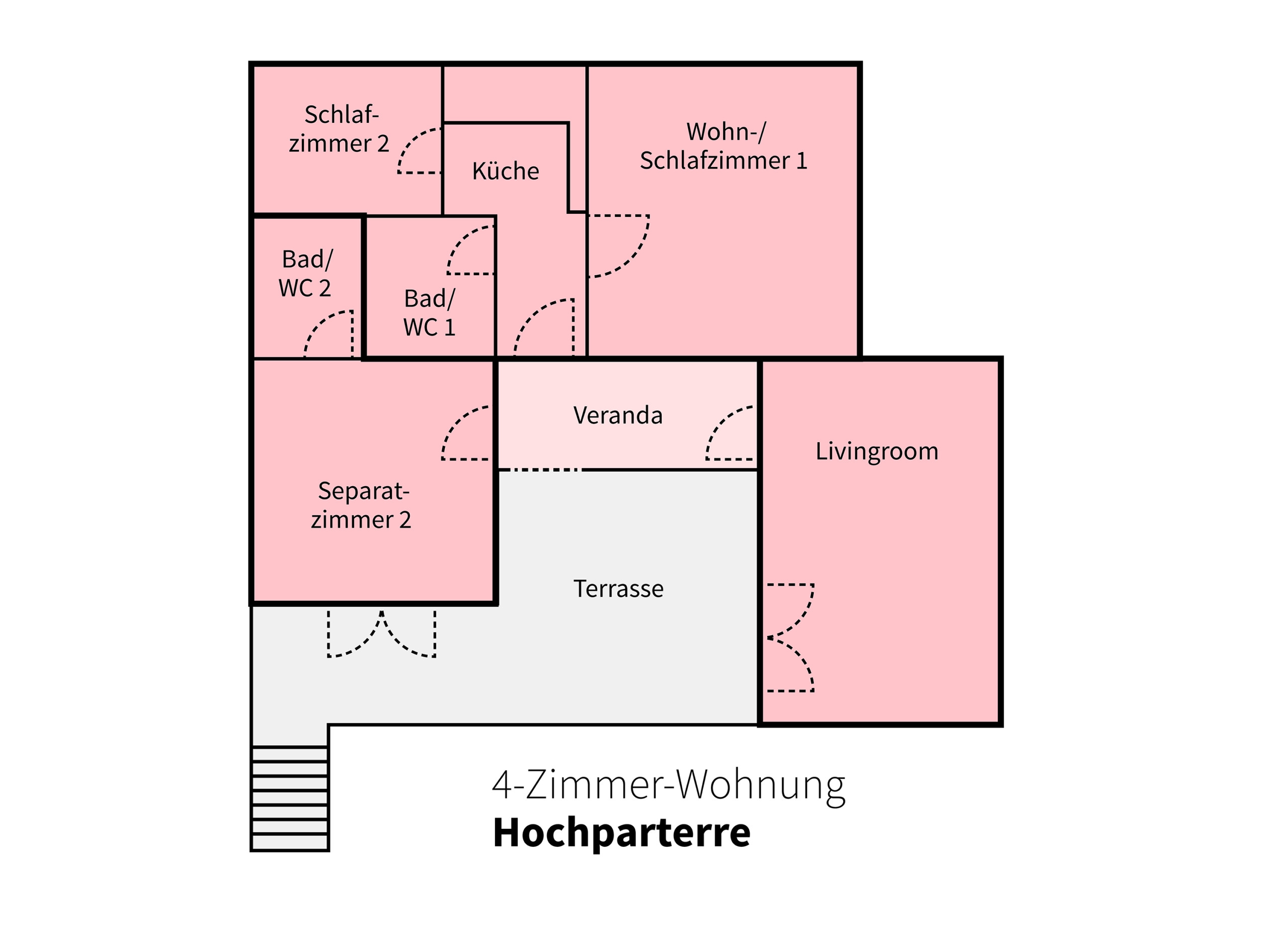 Plan Wohnung Hochparterre